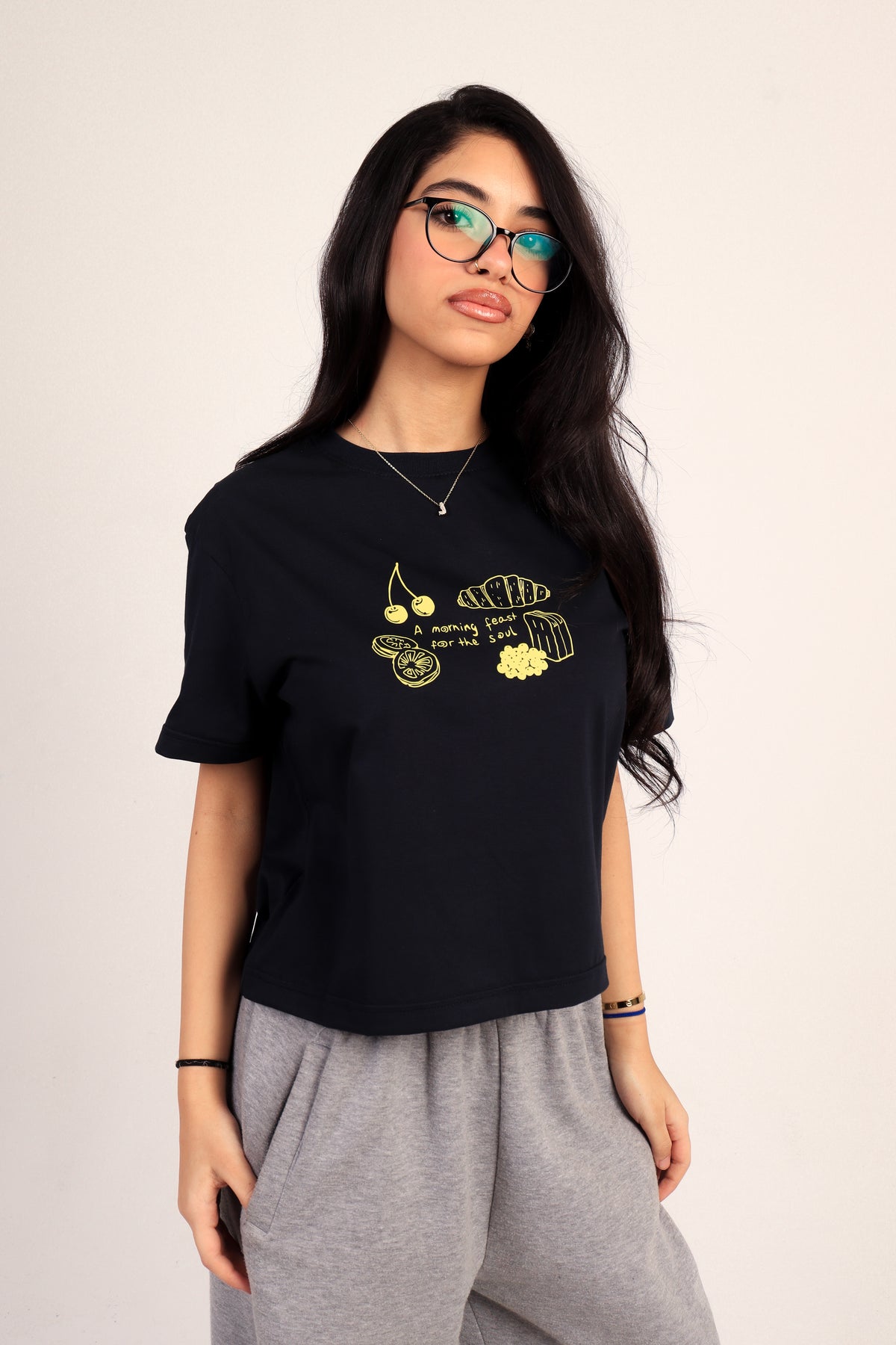 Navy Baby Tee
